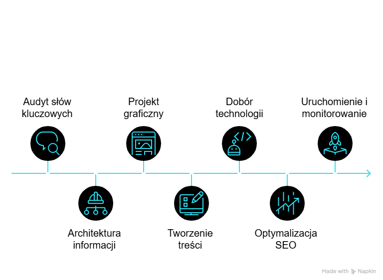 Jakie są etapy projektowania strony internetowej? Zobacz na zdjęciu!