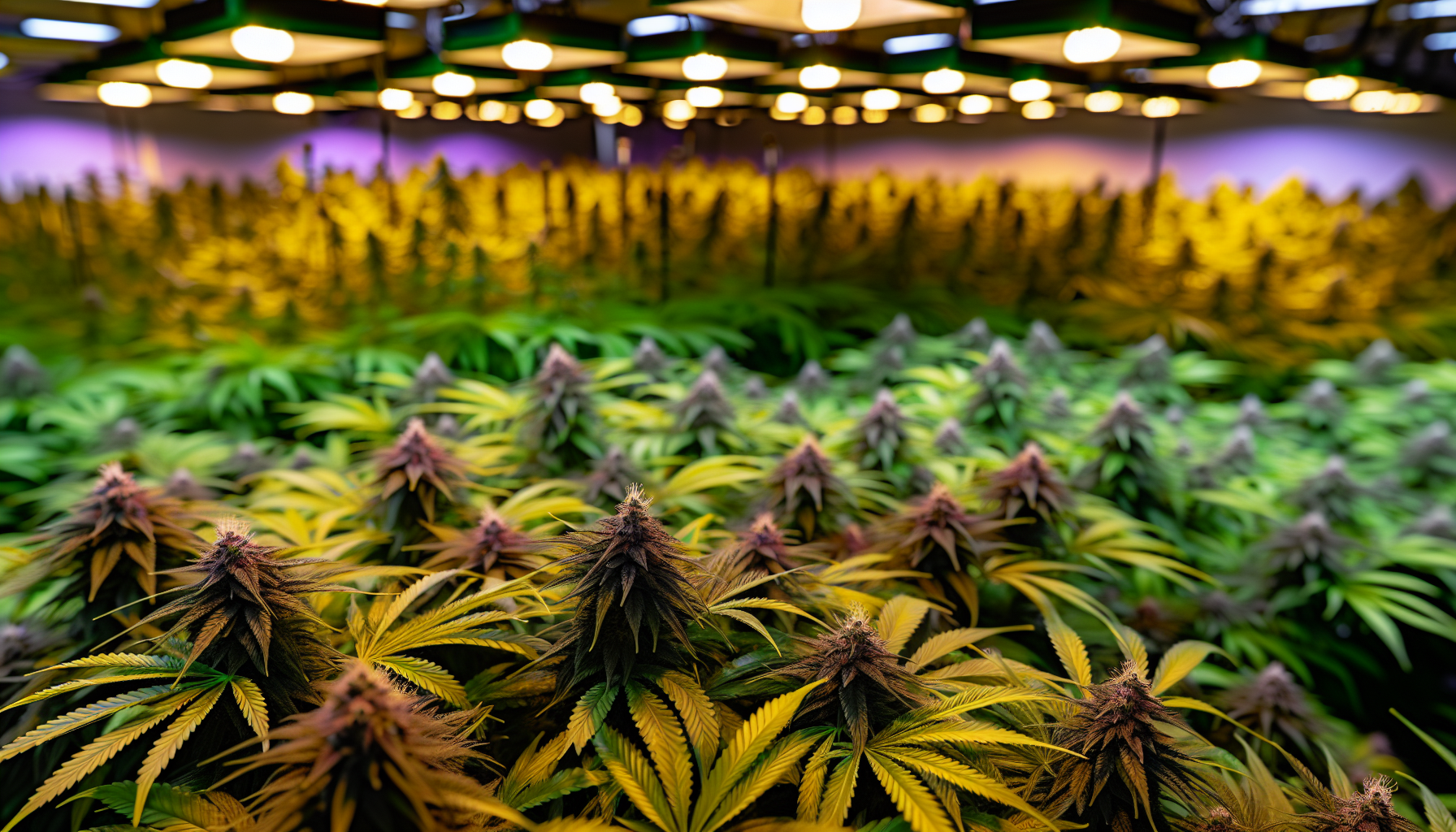 Cannabisblüten kurz vor dem Erntezeitpunkt