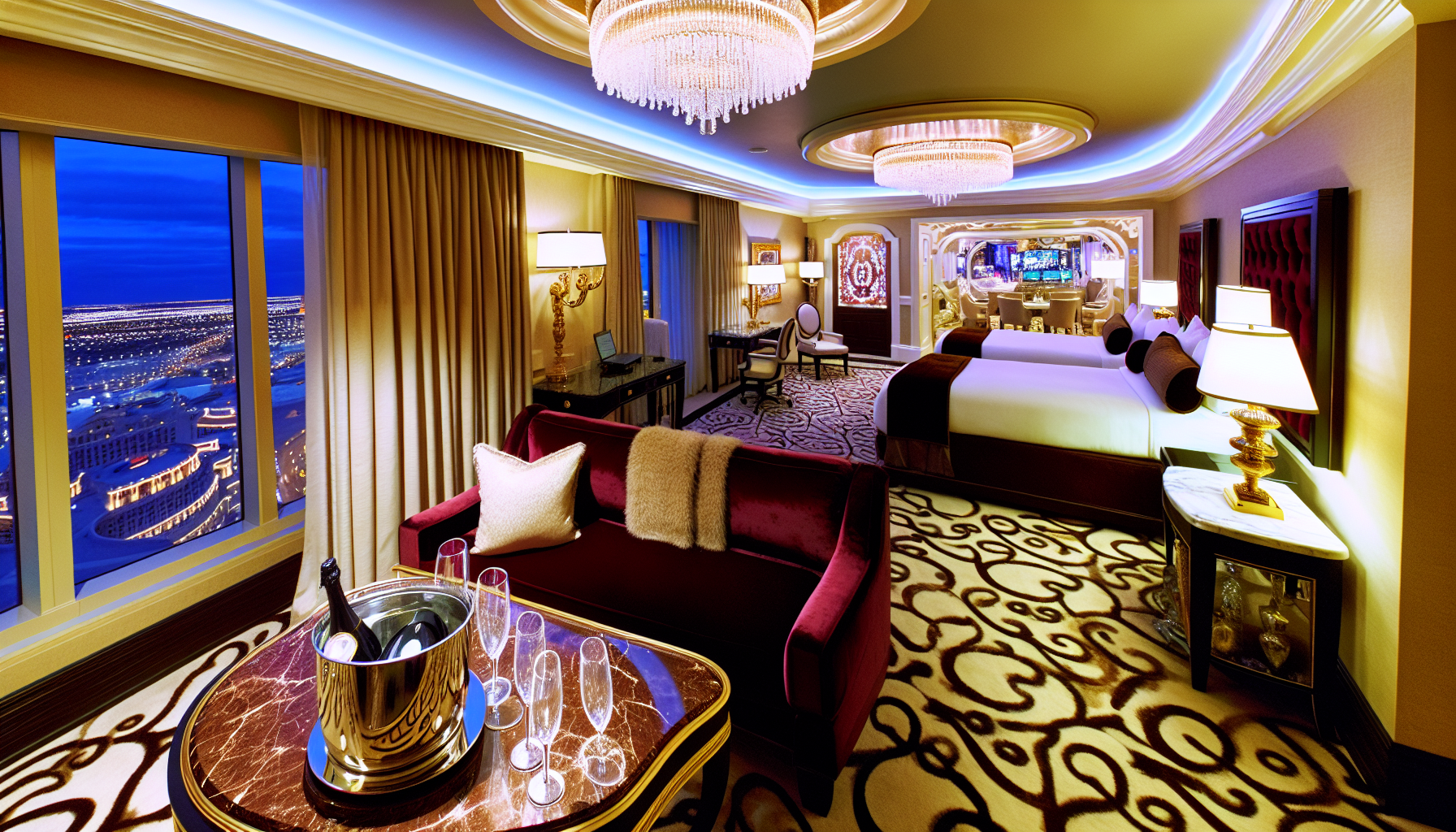 Luxury suite in a top gambling casinos