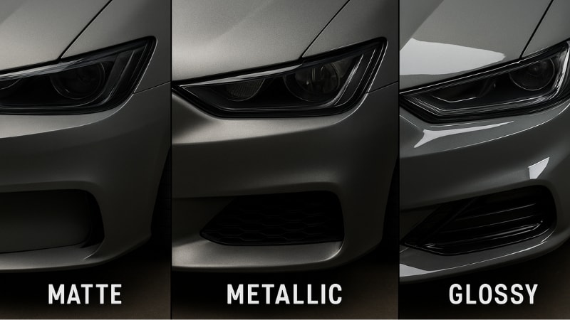 Comparison between Nardo Grey wraps of differet finishes