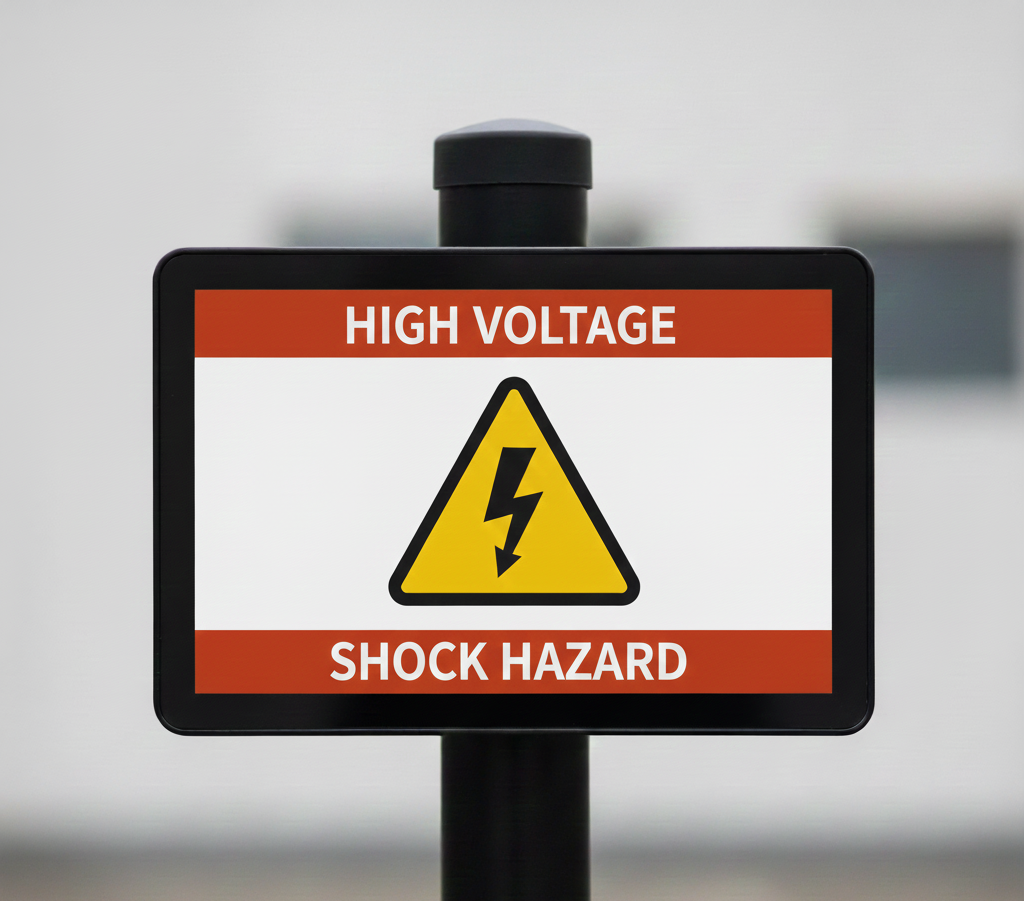 high voltage or shock hazard