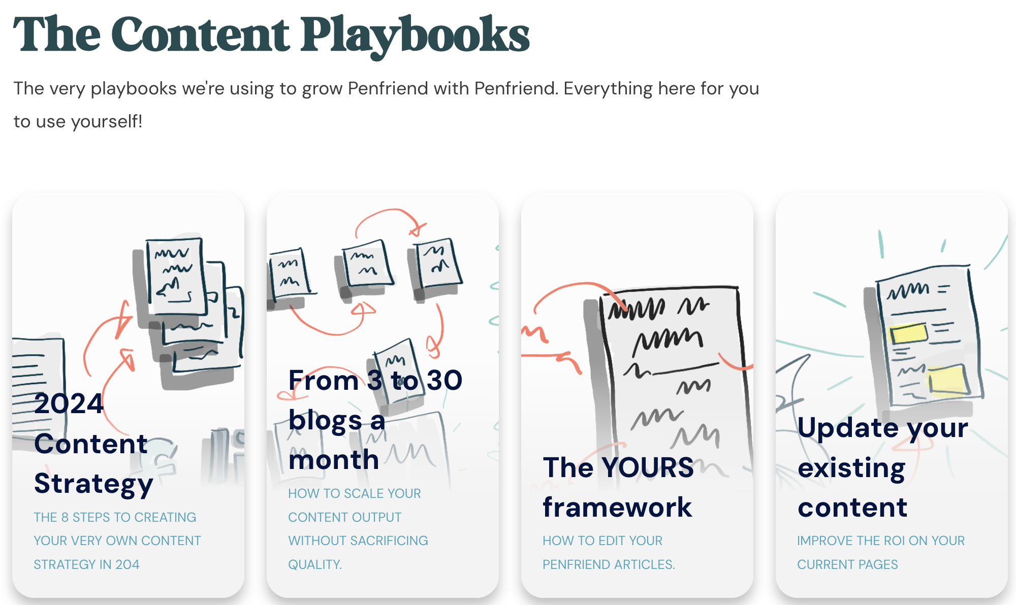 Penfriend's content playbooks as a content asset