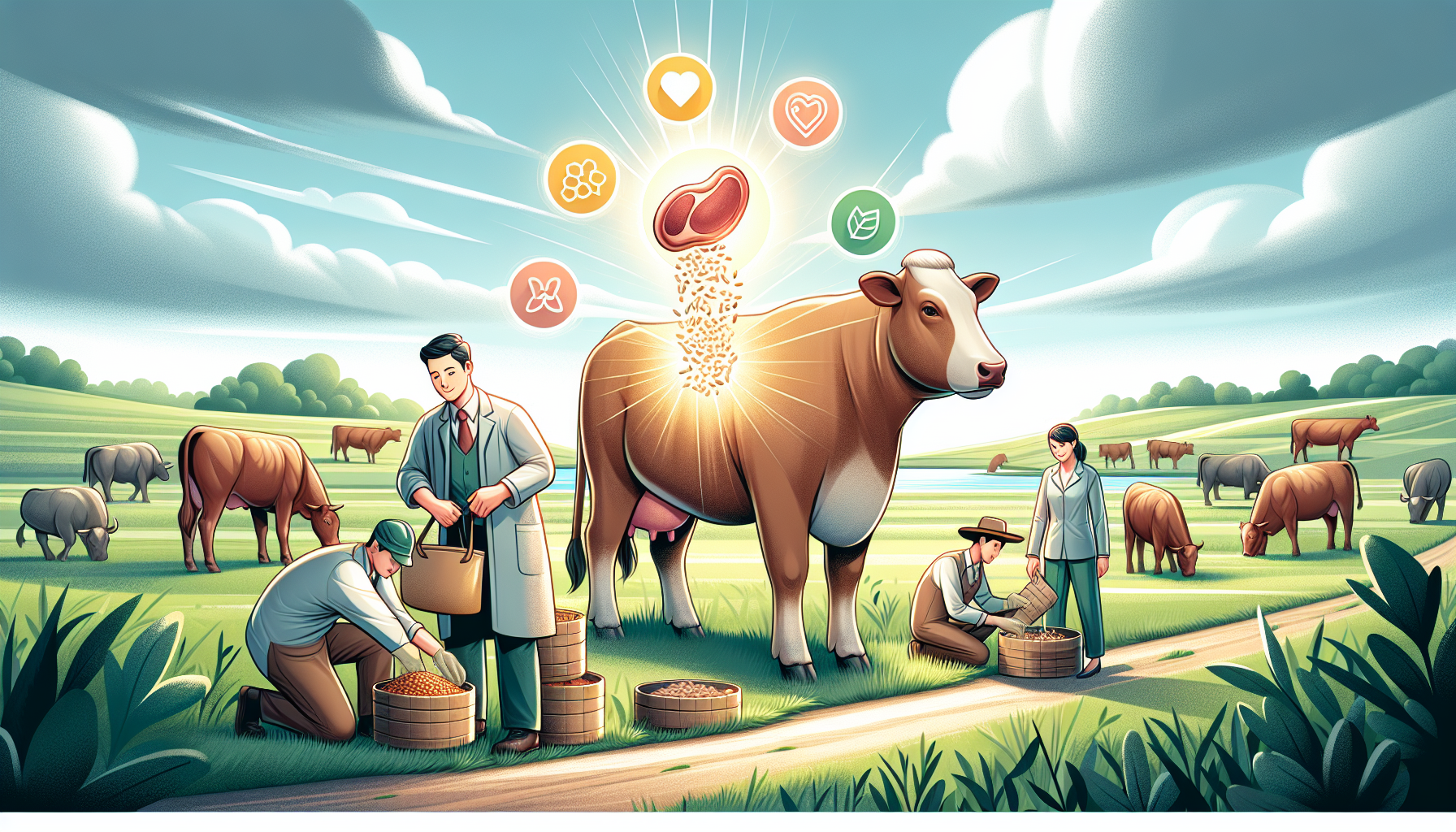 Illustration of quality sourcing of beef organ supplements