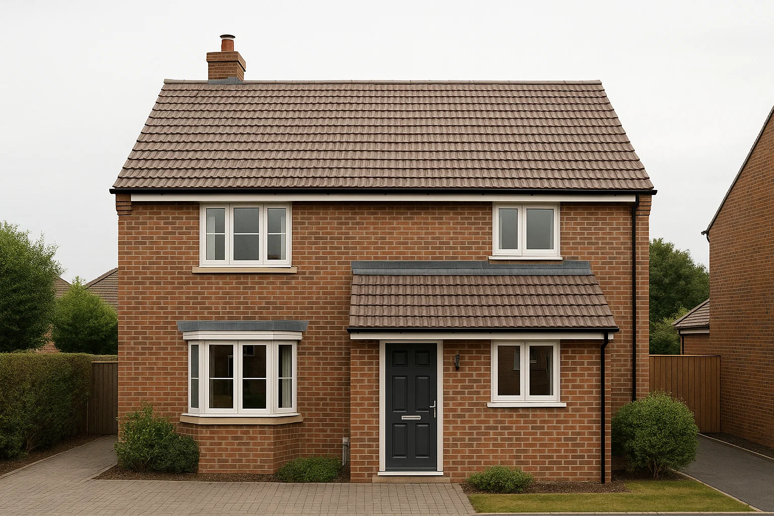 Residential home with a newly repaired roof showing high-quality professional roof repairs.