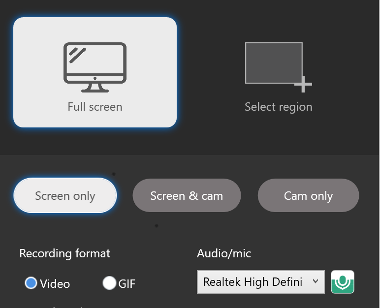 Zight recording prefences