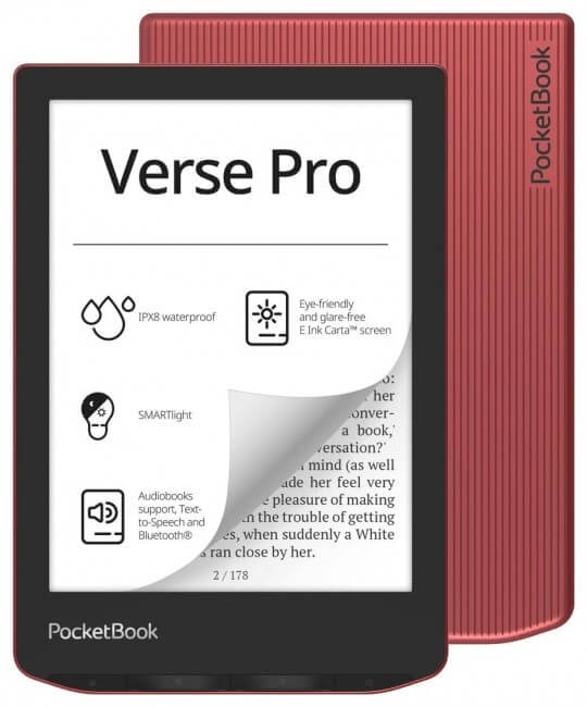 Czytnik PocketBook Verse Pro (634) czerwony.