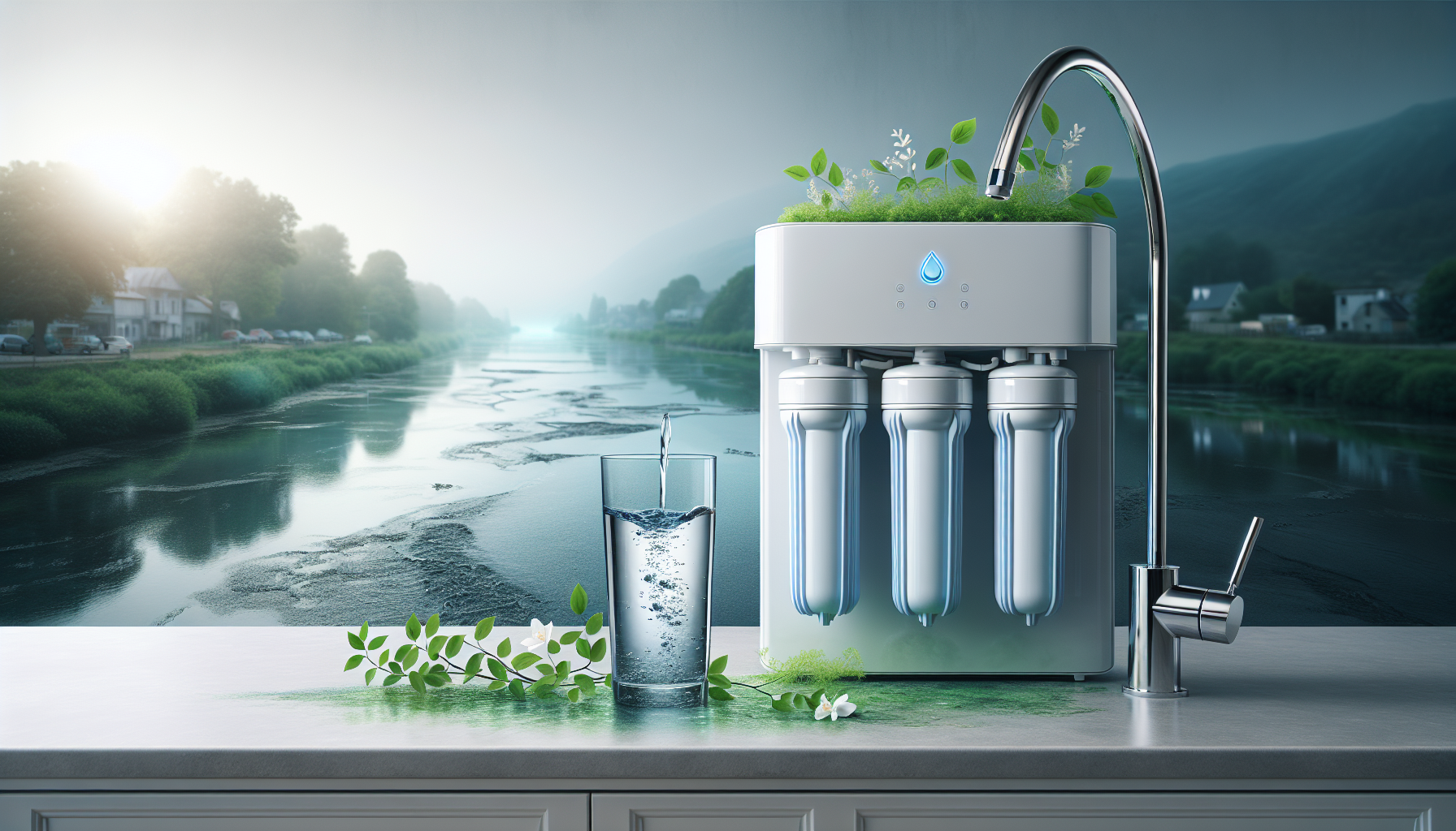 Illustration of benefits of using reverse osmosis for water purification