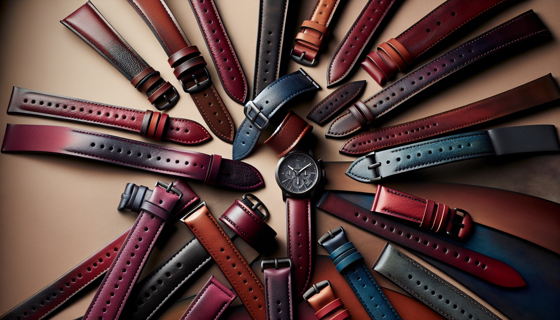 Versatile English leather watch straps suitable for various styles.