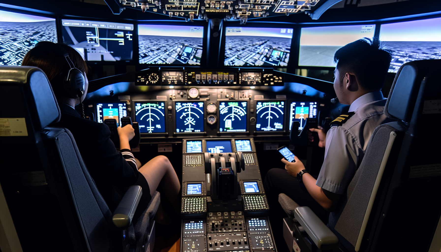 Full flight simulator for instrument rating training