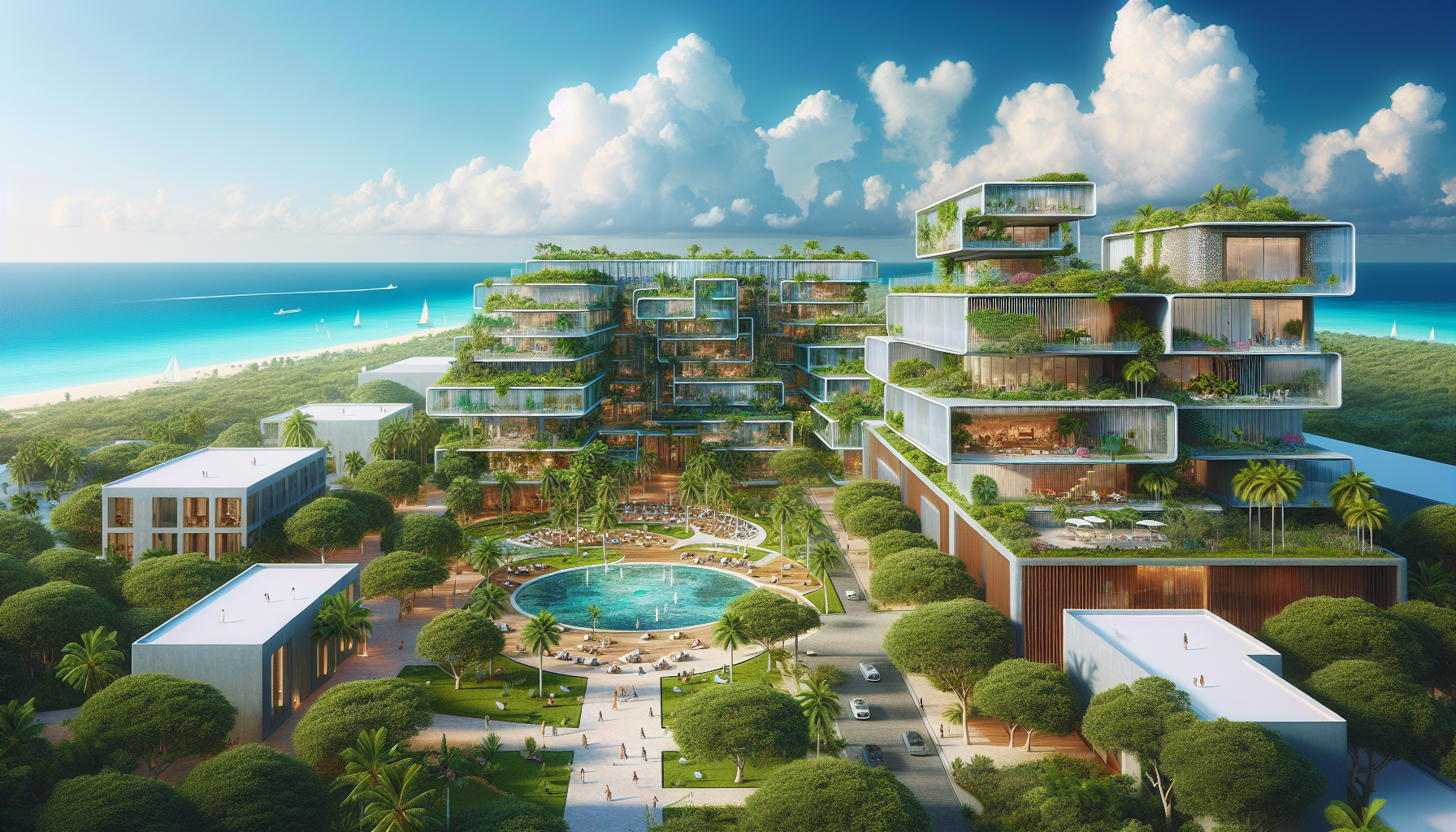 Upcoming development projects in Tulum, highlighting modern architecture and community planning.