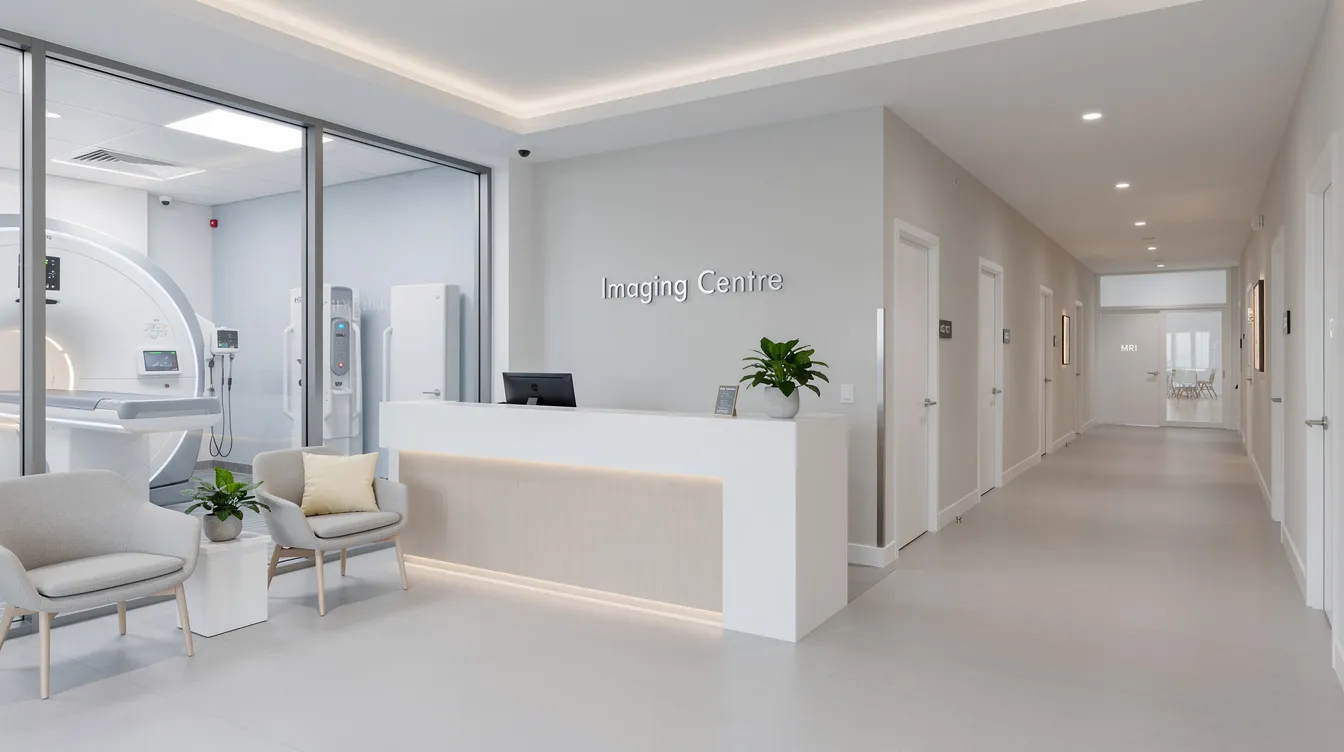 4fcf7c85 3416 4404 b176 5bd94ebc991a The image depicts a modern diagnostic imaging centre featuring a clean and welcoming reception area, with well-lit corridors leading to various scan rooms equipped for advanced diagnostic procedures. The centre is designed to facilitate thorough medical check-ups, providing essential diagnostic services for patients.