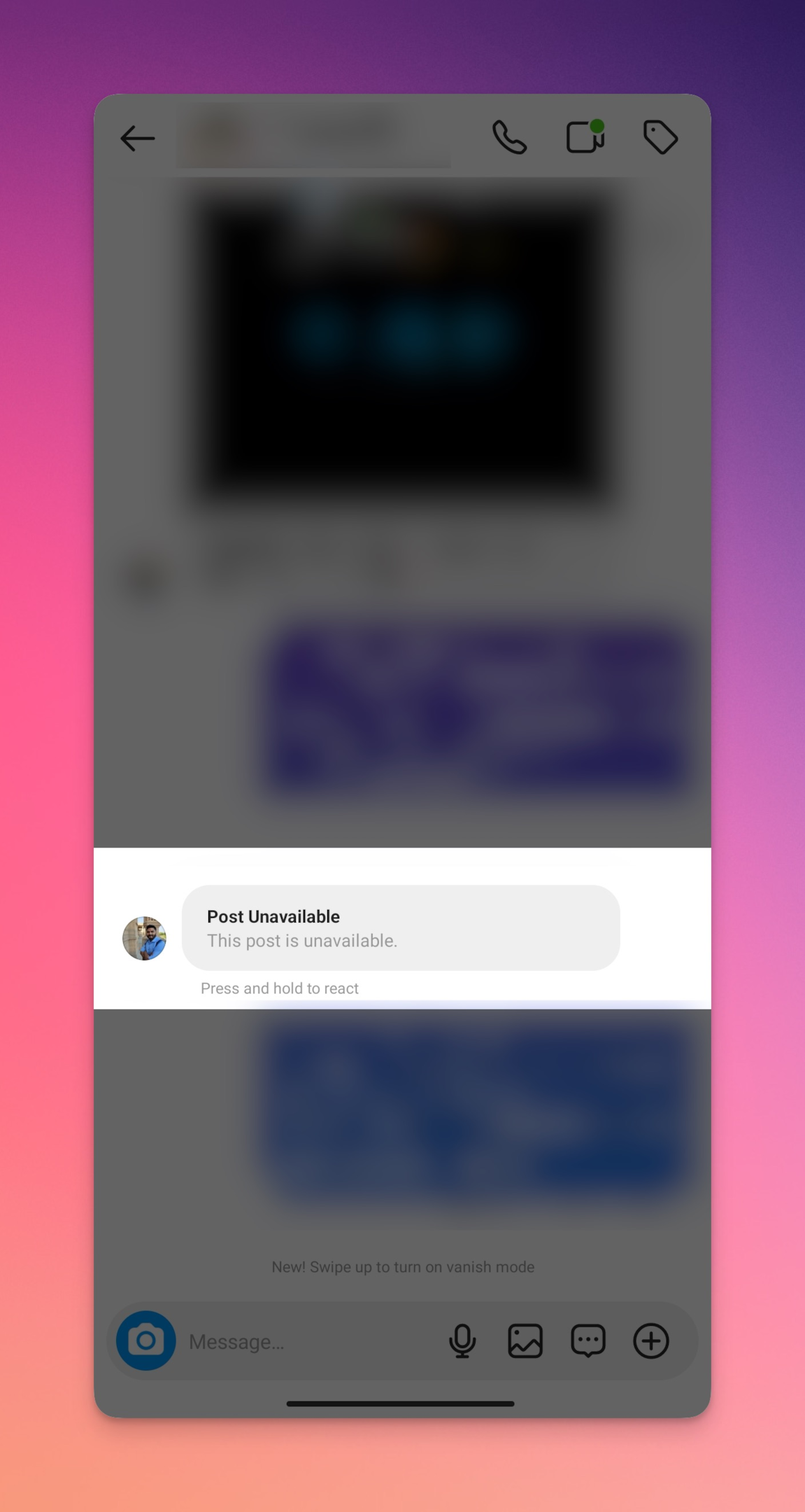 Remote.tools shows a screenshot of post unavailable message on Instagram