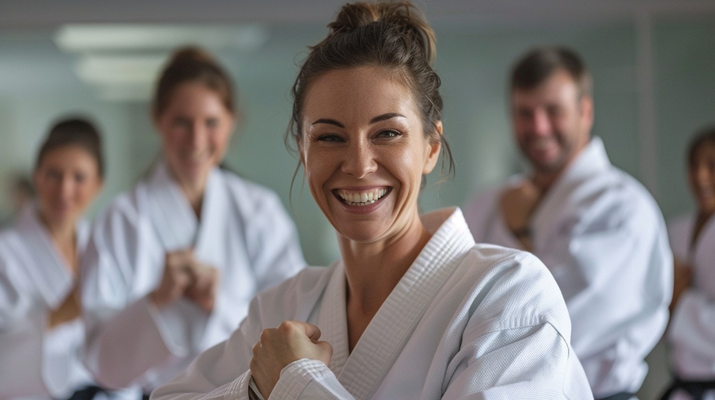 for many martial artists, learning self defense skills during karate training has become an integral part of their daily lives. each person leaves class feeling more confident and healthy with greater mental clarity. while the fitness benefits improve physical abilities, muscle tone, and cardiovascular health, it also improves your overall well being