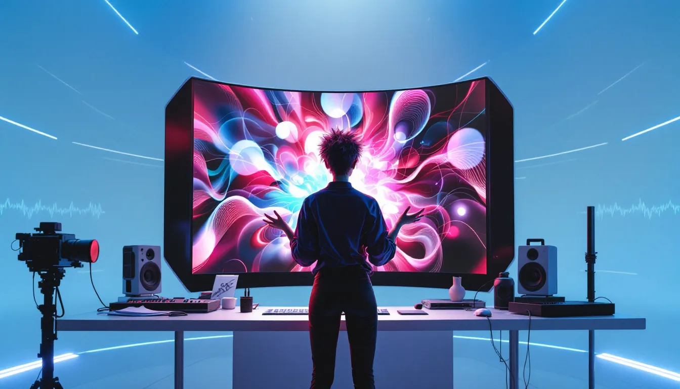 A digital artist promoting their work on social media.