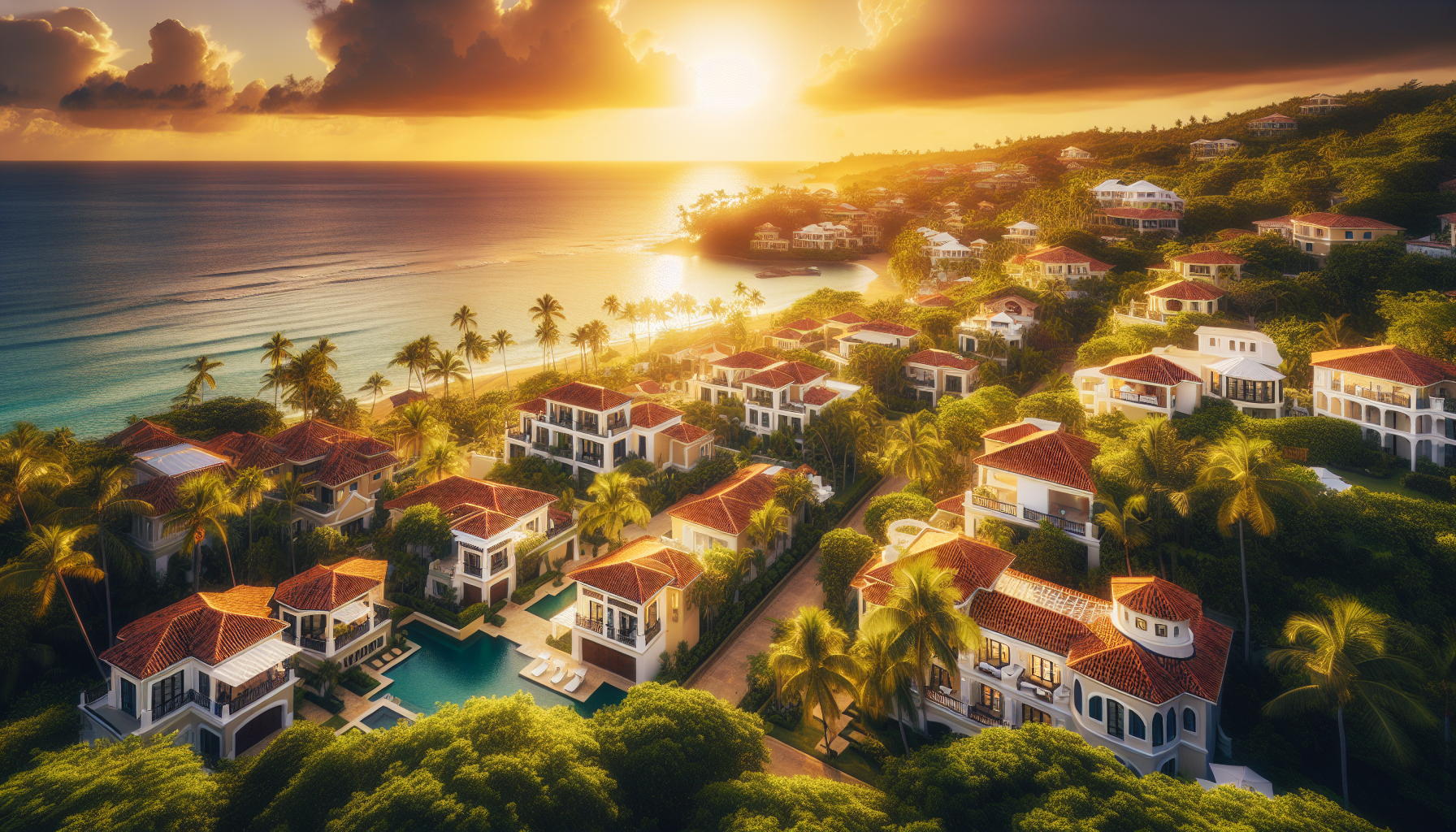 Sosua Ocean Village with upscale villas and panoramic ocean views