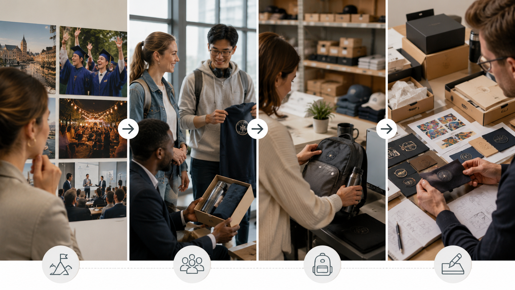 Four-step process for choosing the right souvenir based on the occasion, target audience, portability, customization, and packaging
