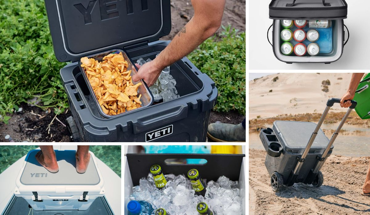 A YETI cooler with additional features and accessories