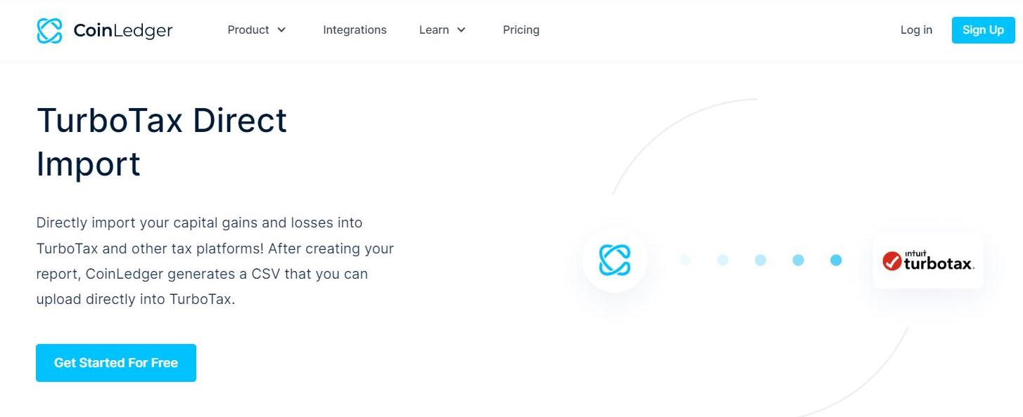 Tax filing software with coinledger