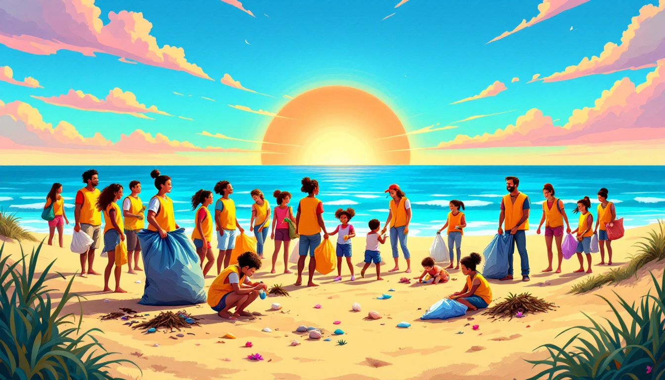 Volunteers participating in the Adopt a Beach program.