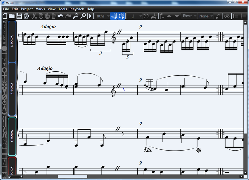 Screenshot Of Musink Lite Free Notation Software