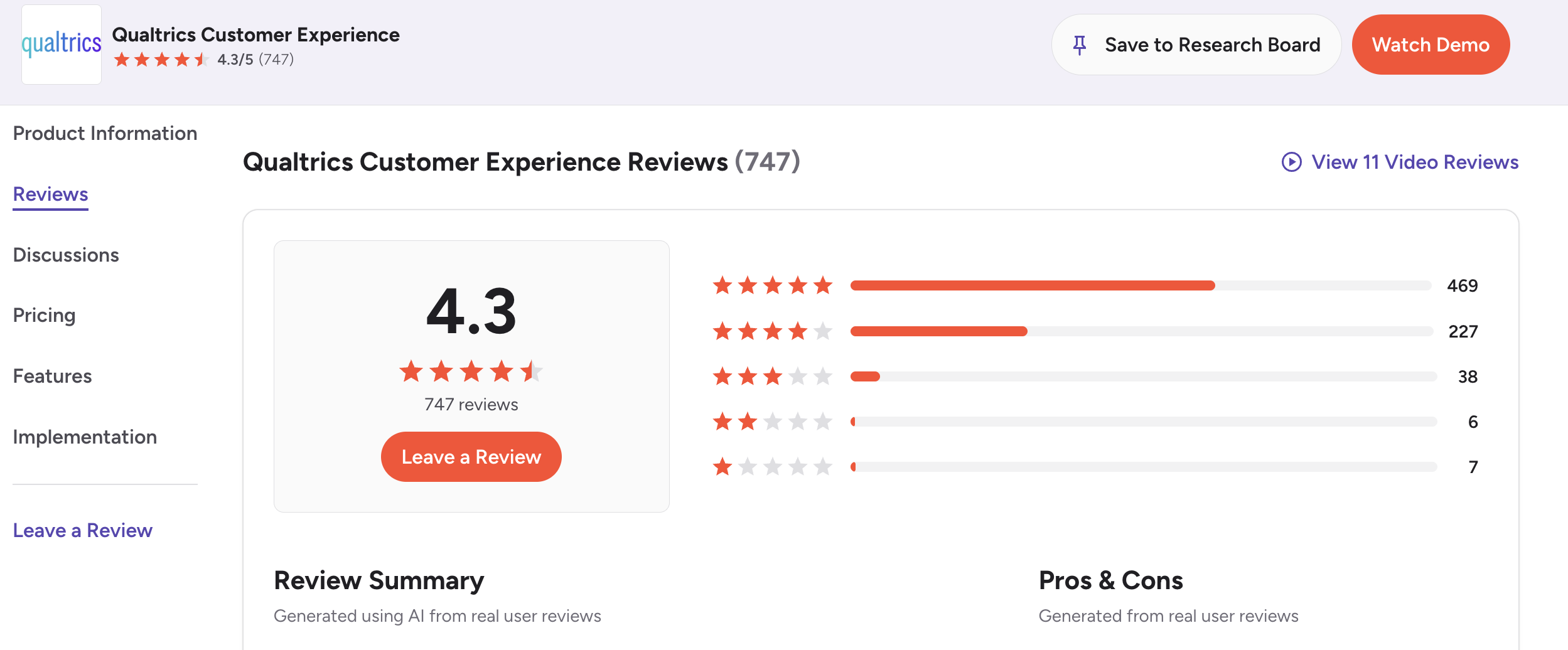 Qualtrics review on g2