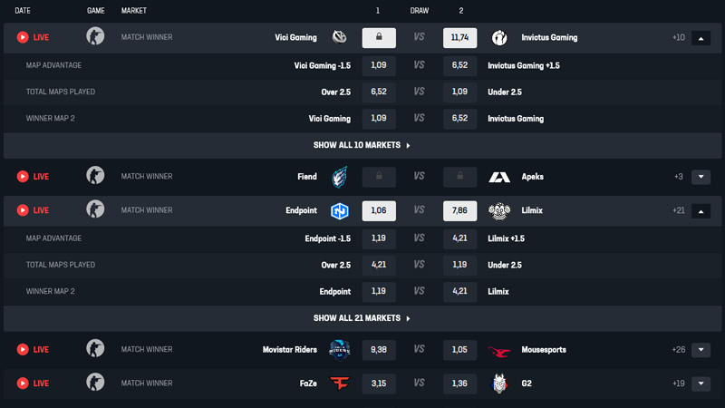 esports betting sites