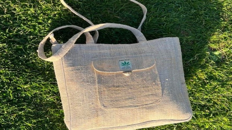 Hemp plants tote bag