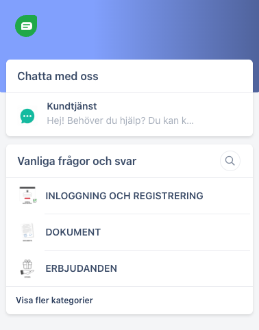Kundtjänst hos Megaways Casino med livechatt och vanliga frågor för spelare.
