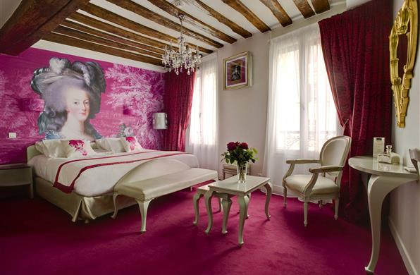 A boutique hotel room near the Louvre Museum in Paris