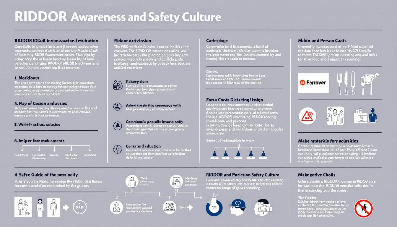 Training programs for RIDDOR awareness and safety culture.