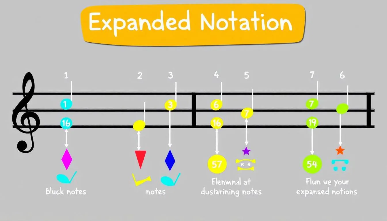 An illustration of expanded notation with examples.