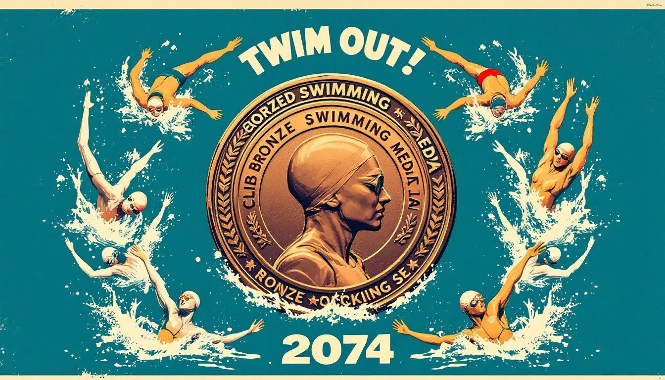 Deutsches Schwimmabzeichen Bronze: Die Bedeutung, dargestellt durch Schwimmer in verschiedenen Lagen.