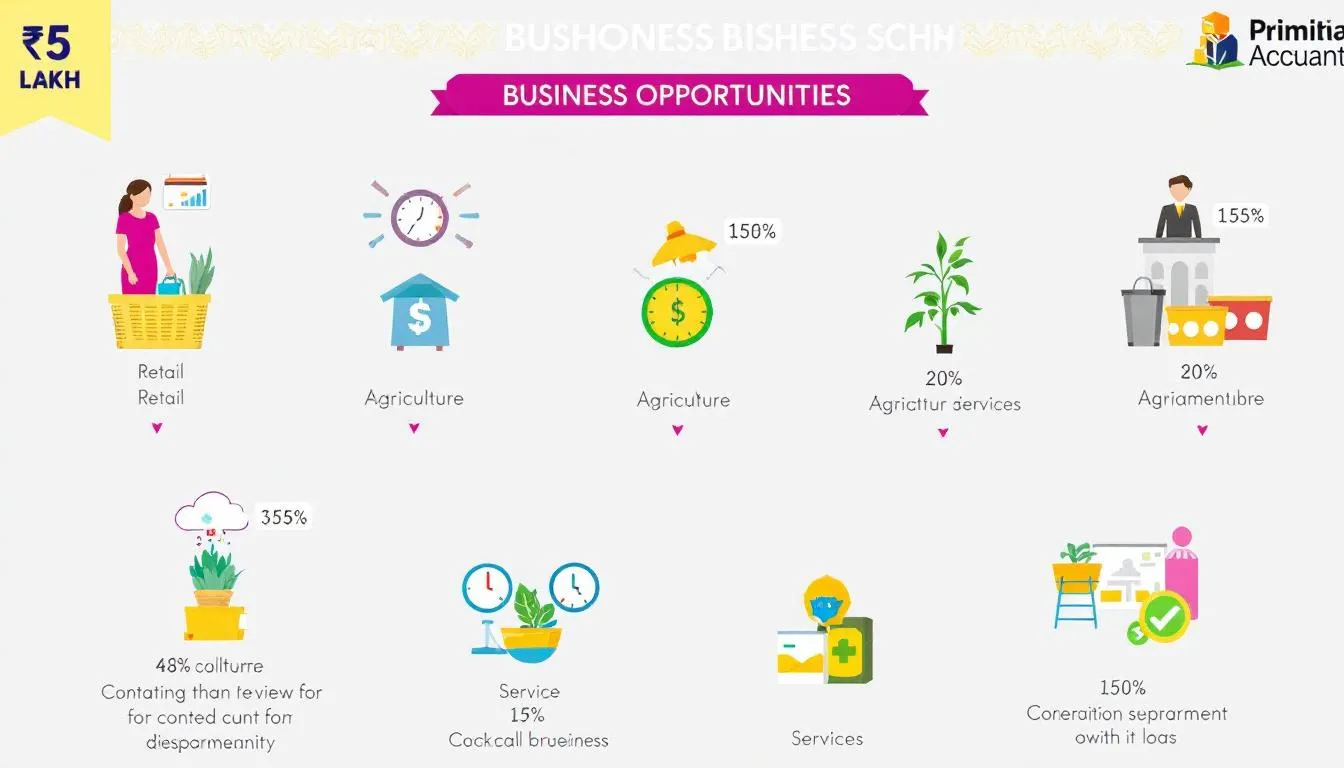A visual representation of business opportunities under the ₹5 lakh scheme.