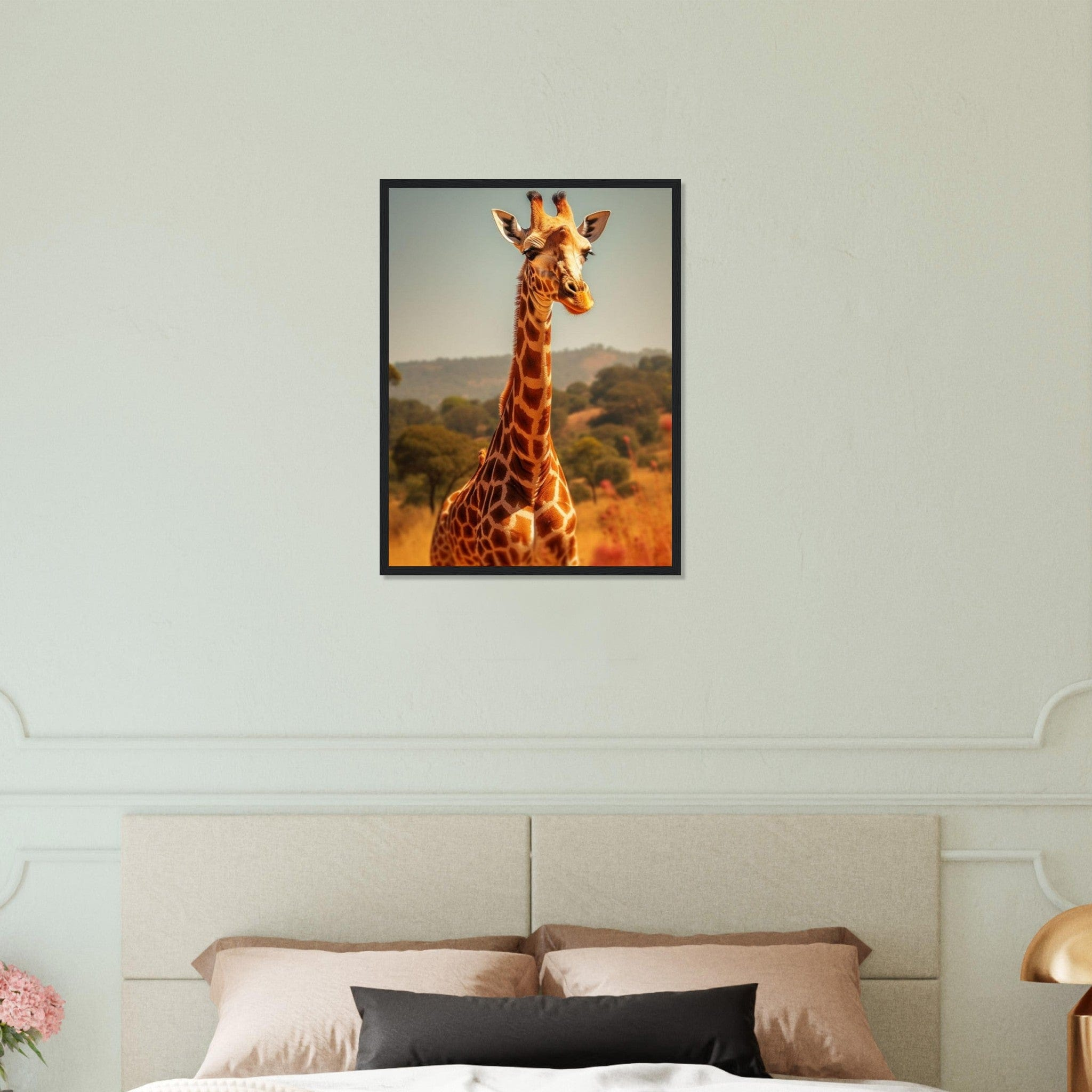 Tableau girafe chambre adulte