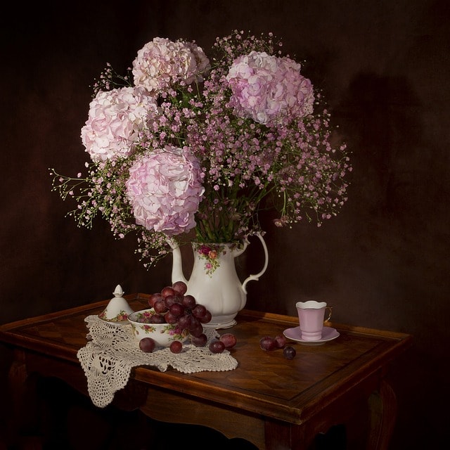 flowers, hydrangeas, vase, bouquet, flower arrangement, floral arrangement, nature, centerpiece, flower background, bloom, blossom, beautiful flowers, flower vase, pink flowers, still life, flowers, flowers, vase, bouquet, flower vase, still life, still life, still life, flower wallpaper, still life, still life