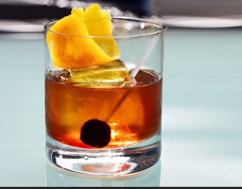 Dark Rum and Highball Glass