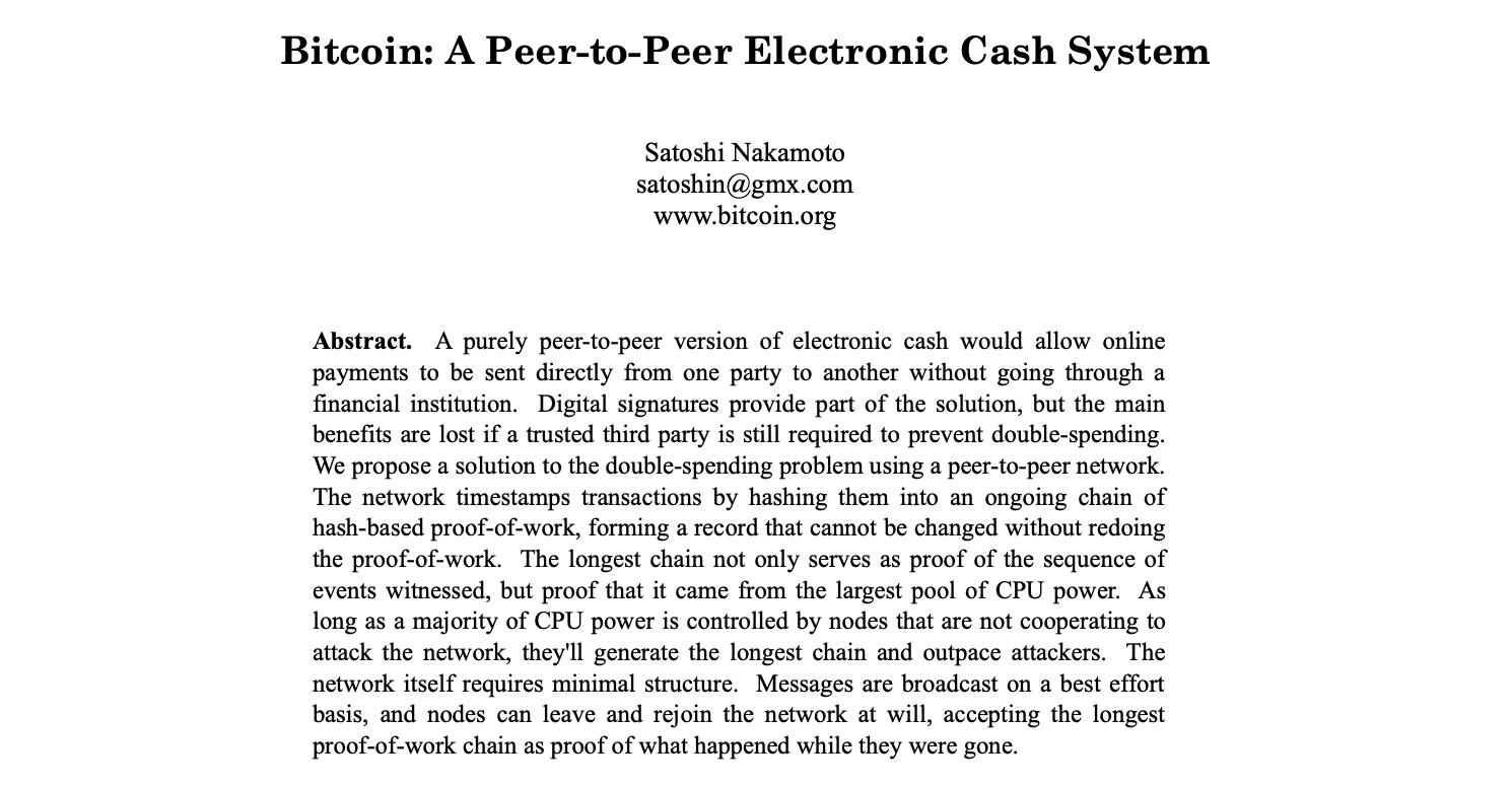 Bitcoin Whitepaper