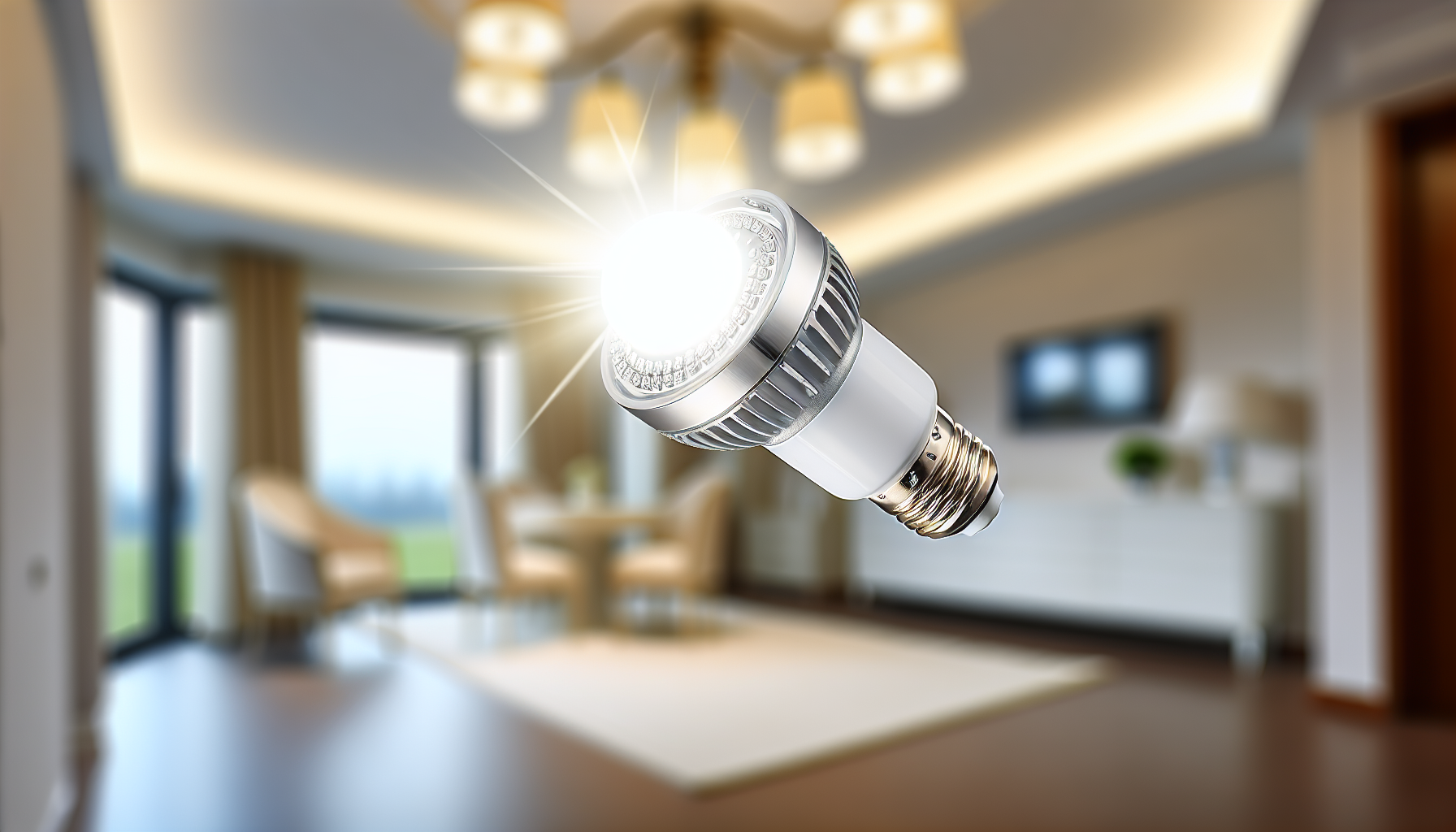 LED bulb emitting bright light