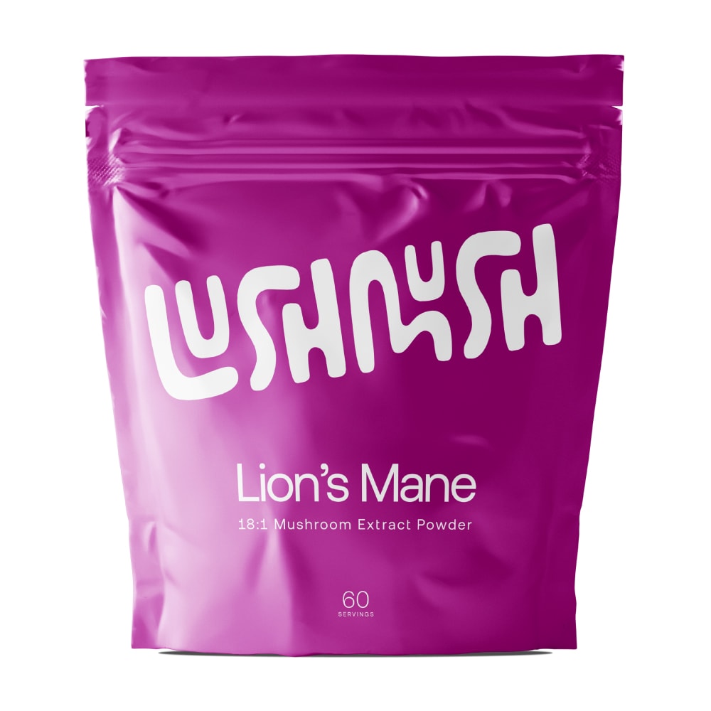 Lush Mush lion's mane mushroom extract powder supplement UK