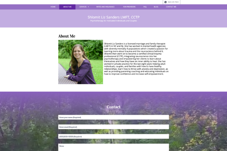 About Me Therapy Website Design Examples