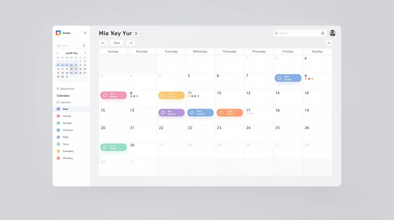 The image depicts a digital calendar interface in a monthly view, with several dates highlighted to indicate important events or tasks. This interface may be part of an obsidian plugin, allowing users to manage their daily notes and track tasks efficiently within their obsidian vault.