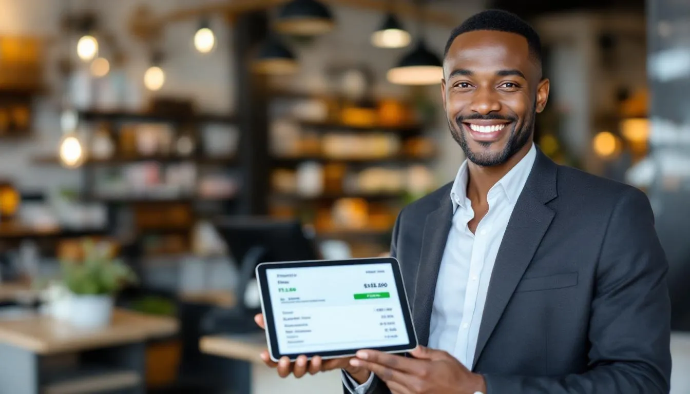 A confident small business owner stands in their shop, radiating success after securing a merchant cash advance, which has improved their cash flow and allowed them to meet the unique needs of their customers. This smart choice in business funding has positioned them for future growth and stability, showcasing the advantages of working with lenders who understand the demands of small businesses.
