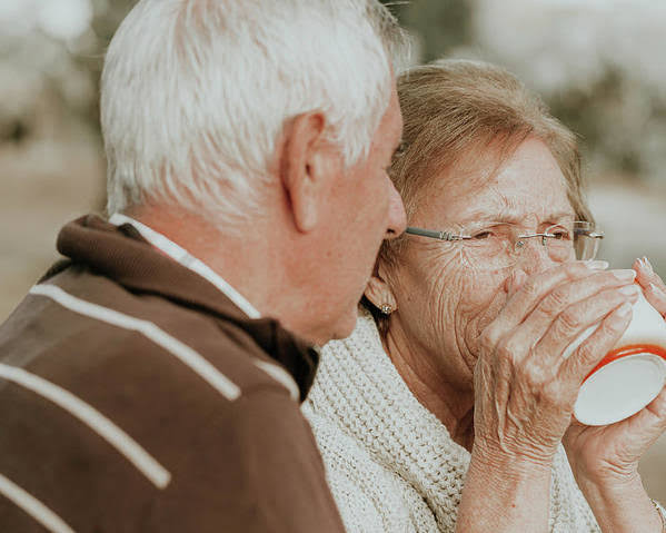 Senior citizens in America drink coffee a lot