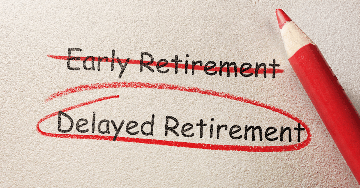 Illustration depicting the concept of delaying retirement savings.