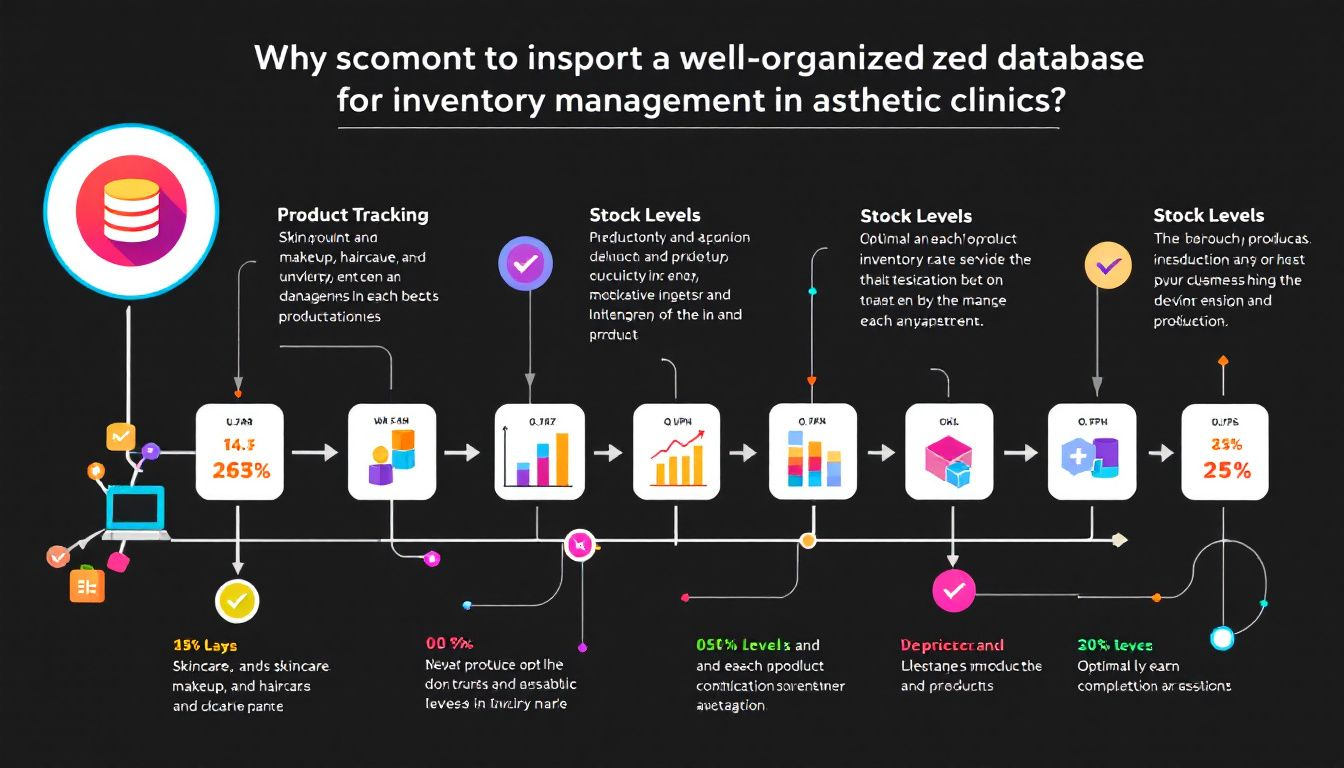 Una base de datos organizada es crucial para la gestión de inventarios en clínicas estéticas.