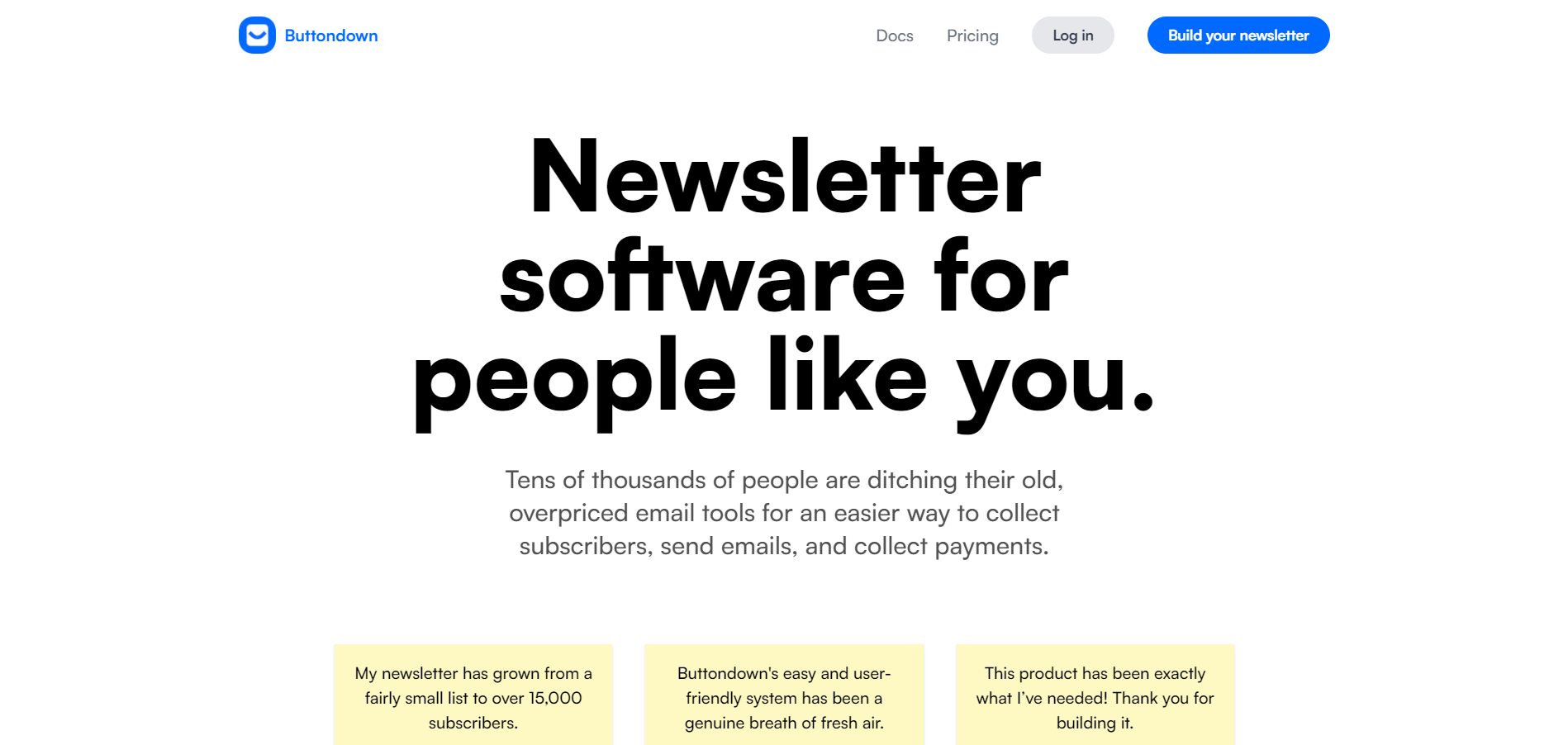 Buttondown newsletter platform