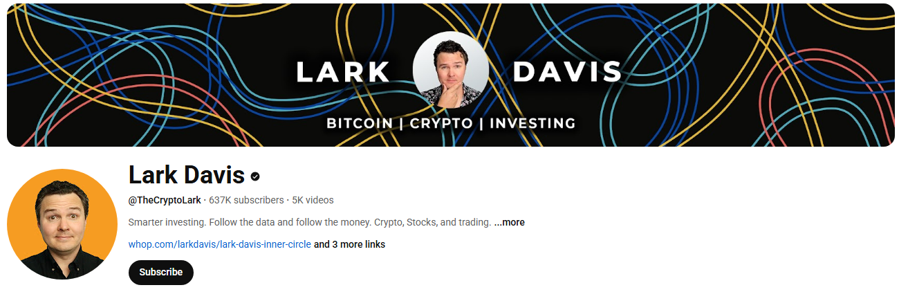 Lark Davis - Best Crypto YouTube Channels
