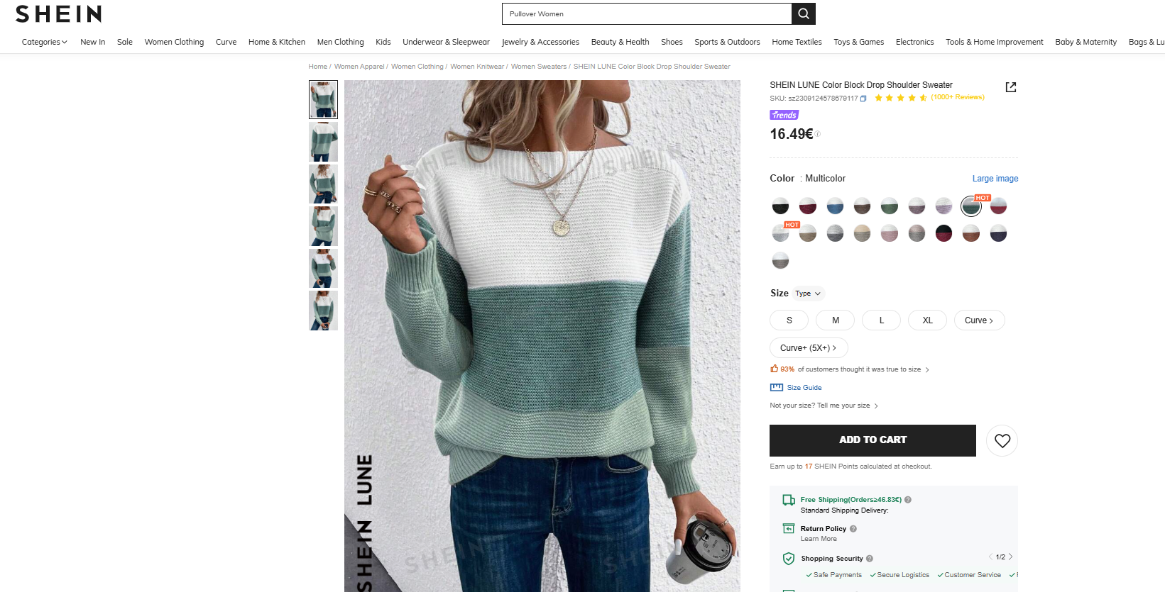 drop shoulder sweater