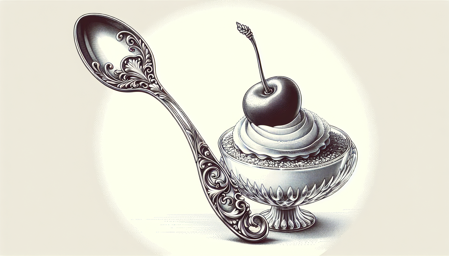 A coffee spoon serving a delicious dessert