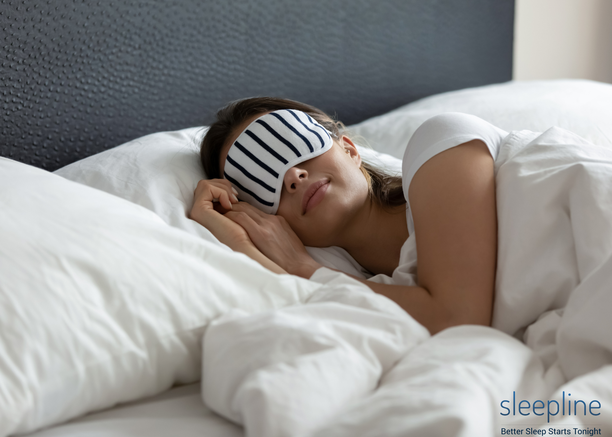 Woman sleeping on a memory foam mattress that's good for her back